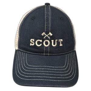 Scout Snapback Trucker Hat Blue One Size Adjustable Embroidered Comfort Colors